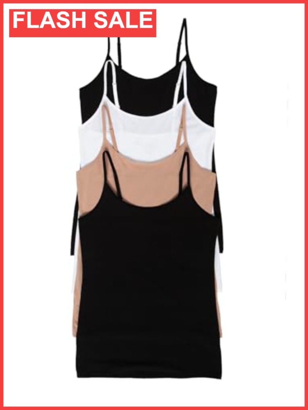 Modal Stretch Camisole Adjustable Straps Scoop Neck Tank Top